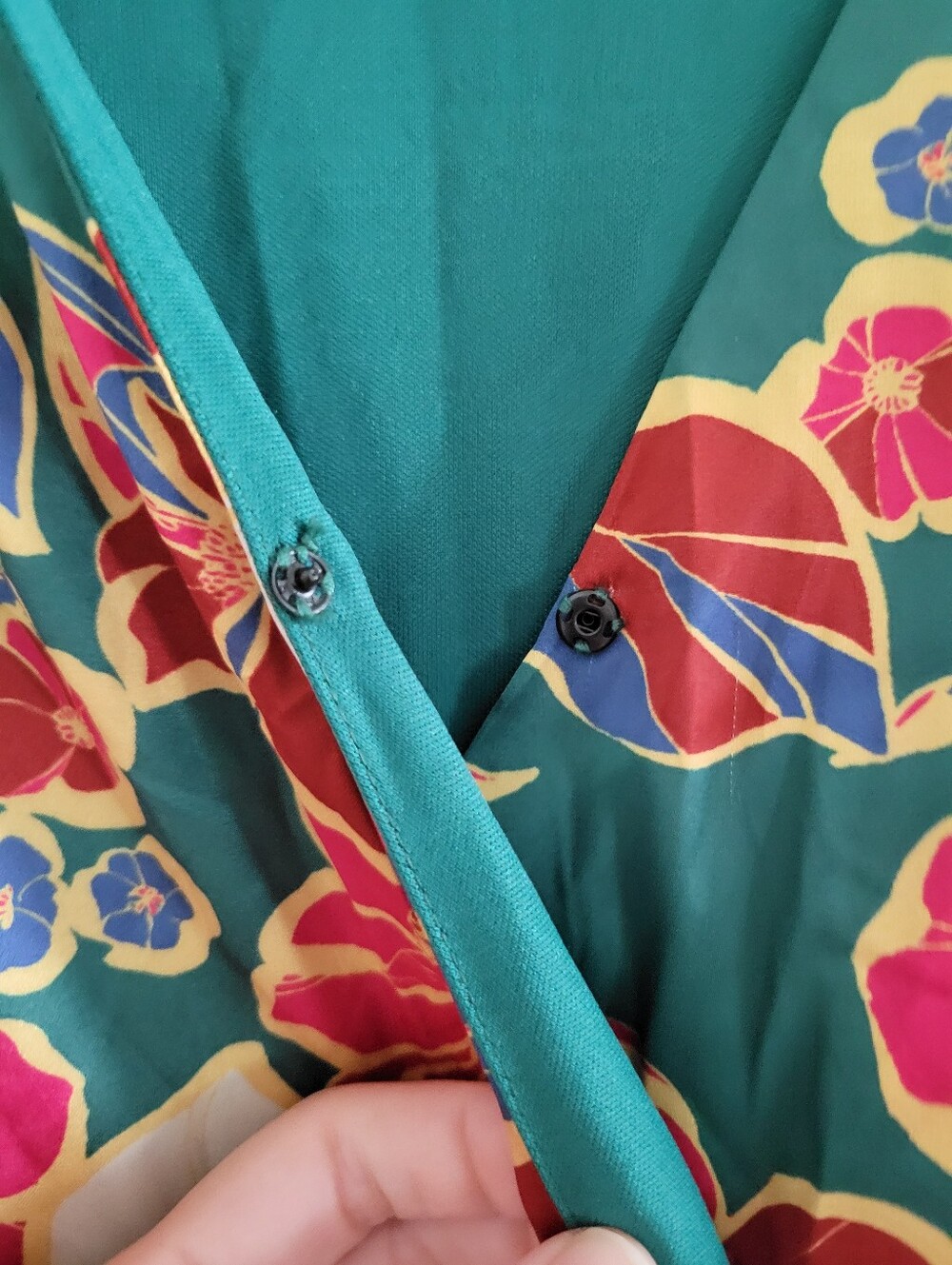 NWT High-Low Green Floral Dress - Picture 4 of 8